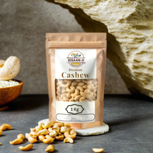 "Kisaan-ji 1 kg cashew nuts - farm-fresh, healthy, and ethically sourced cashews"